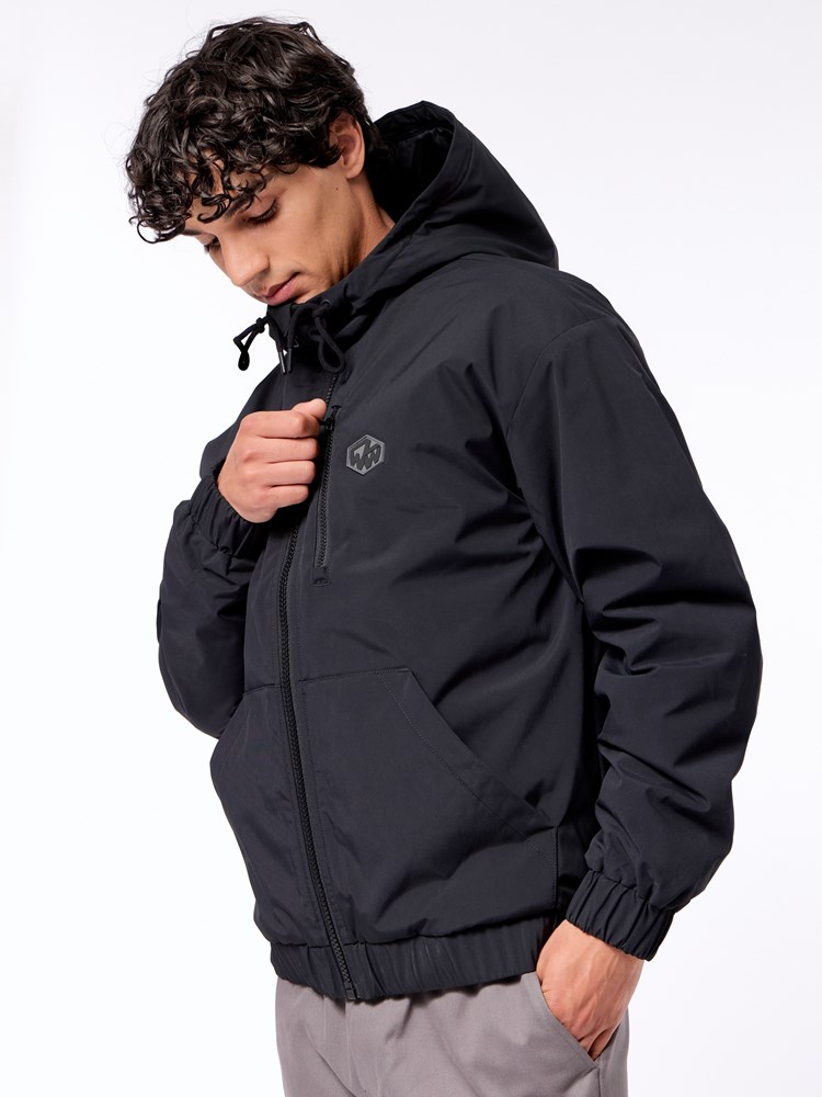 Hoodie jakke paddet Hoodie jakke padded C18 Jet Black 14_Hoodie jakke paddet C18.jpg_