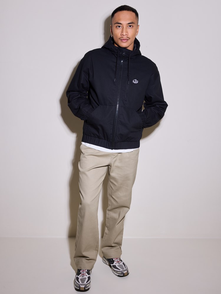 Hoodie jakke ripstop Hoodie jakke sort 1_Hoodie jakke ripstop C18.jpg_