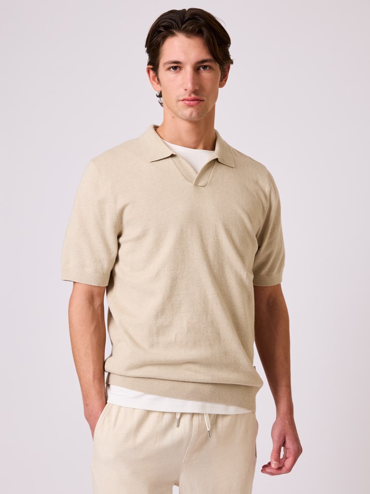 Ivar polo t-skjorte Ivar Polo t-skjorte Oyster Gray 13_I3E_Ivar polo t-skjorte I3E_Ivar polo t-skjorte I3E 7510688.jpg_Front||Front