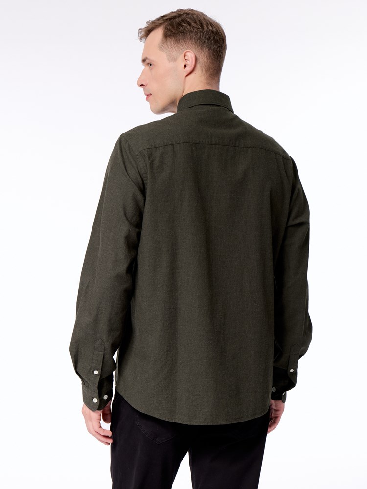 Johan skjorte Johan skjorte T10 Black olive 11.jpg_Back||Back