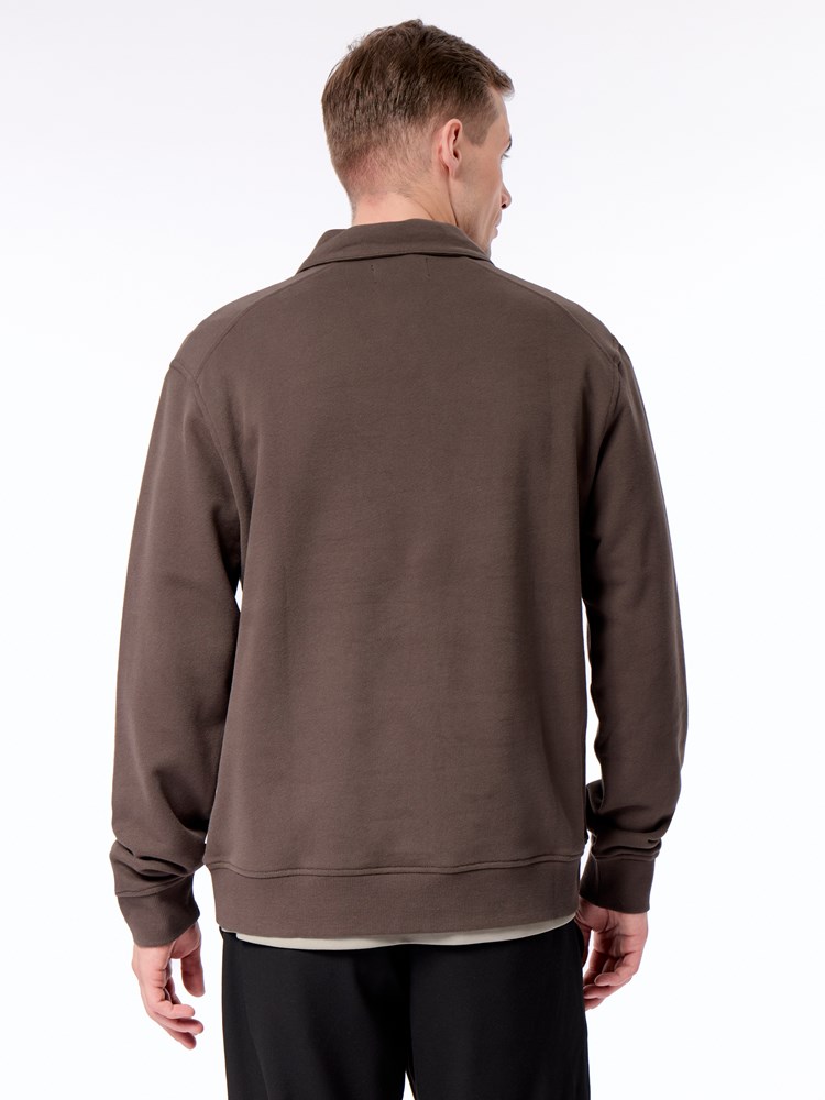 Joshua zip genser Joshua zip genser I7T Black olive 10.jpg_Back||Back