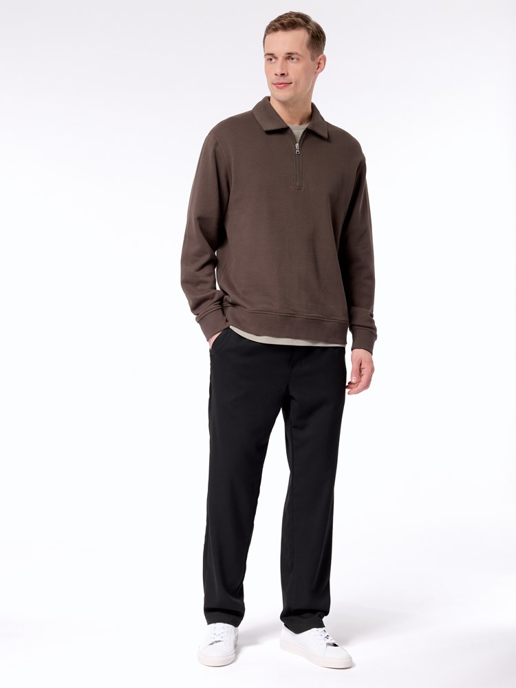Joshua zip genser Joshua zip genser I7T Black olive 4.jpg_