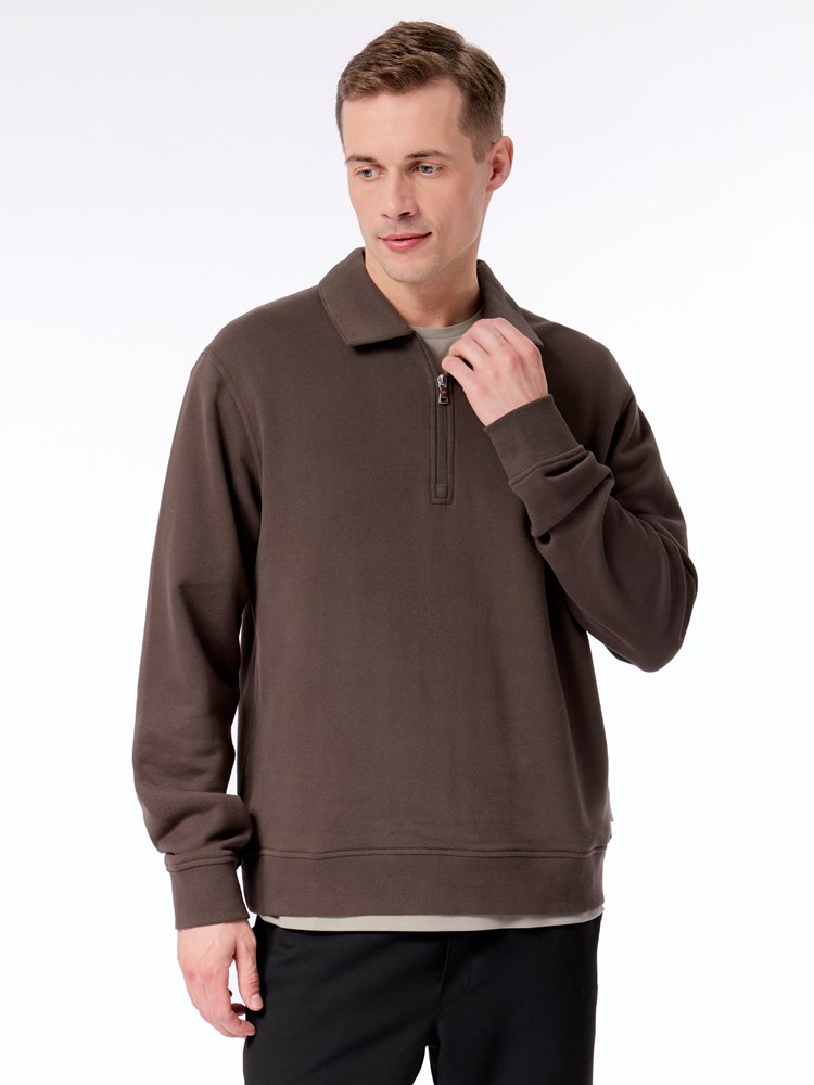 Joshua zip genser Joshua zip genser I7T Black olive 7.jpg_