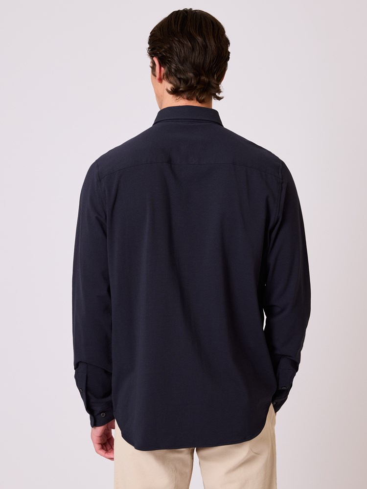 Leo jerseyskjorte Leo jersyskjorte dark navy 11_Leo jerseyskjorte C27.jpg_