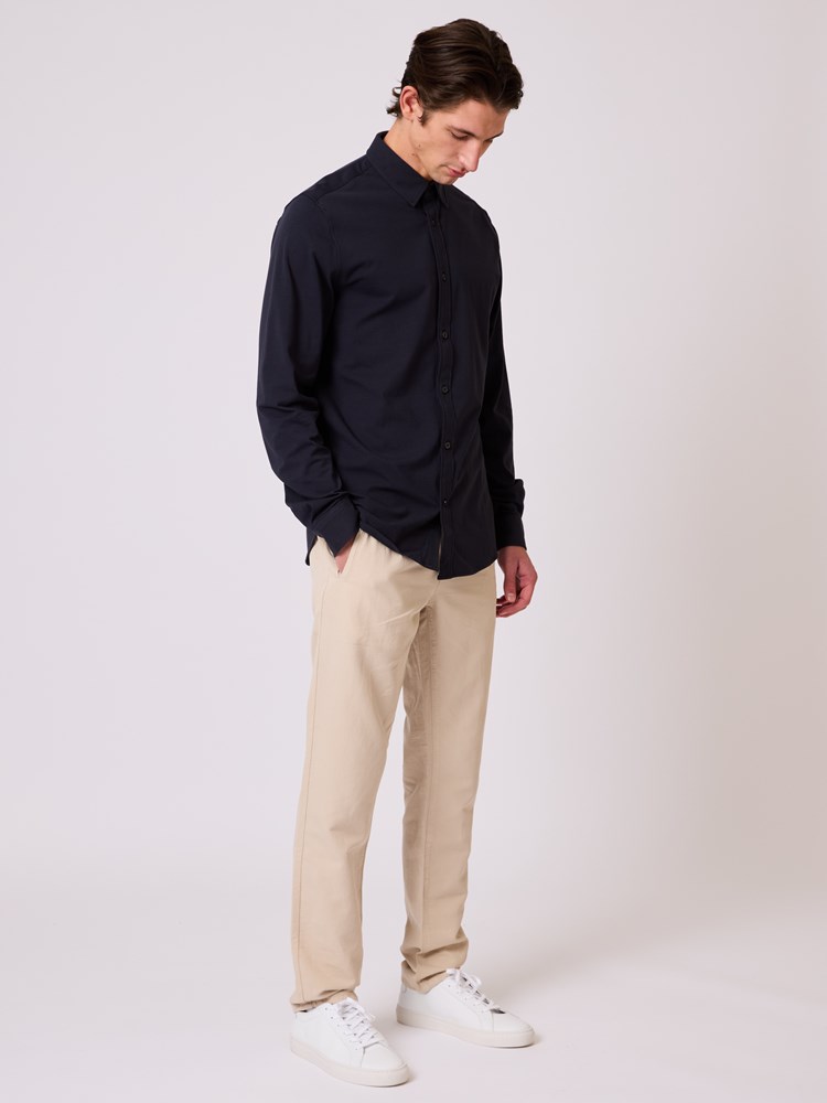 Leo jerseyskjorte Leo jersyskjorte dark navy 6_Leo jerseyskjorte C27.jpg_