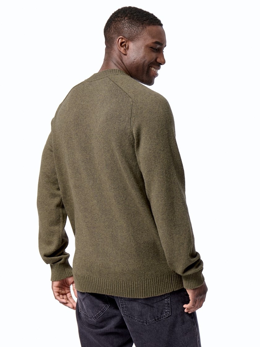 7512099 S19 Melange sweater S19 Burnt Olive 38.jpg_Back||Back