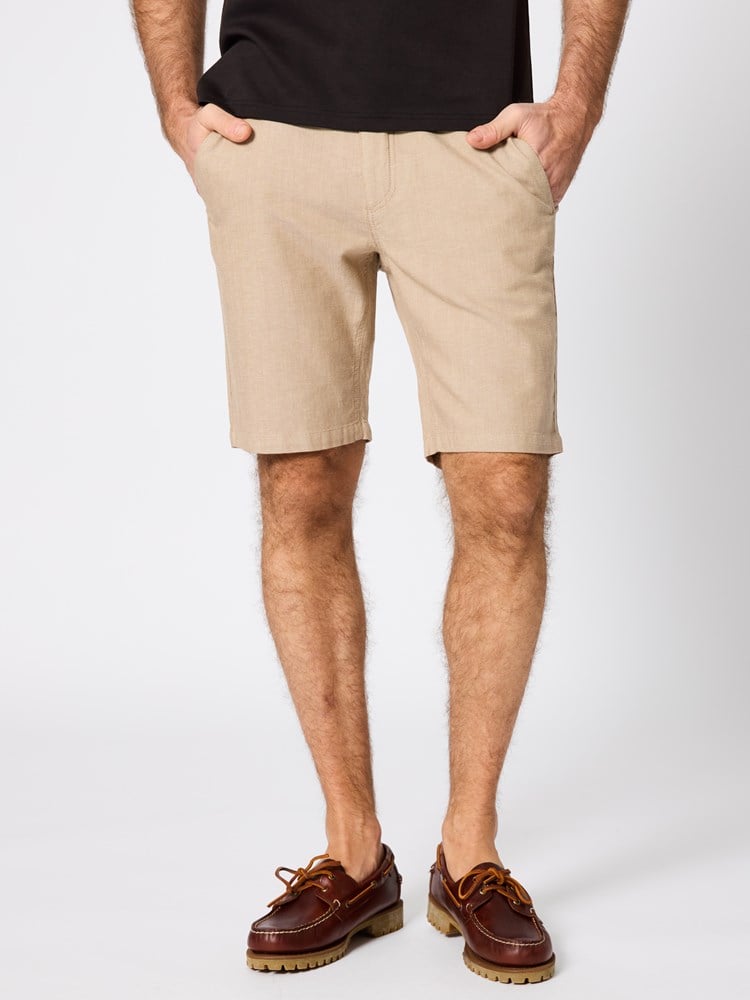 Regular colino bermuda Melange twill shorts beige (regular twill) 12_Regular colino bermuda AEI.jpg_