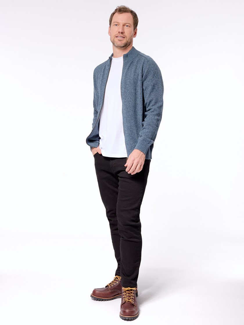 7512442 EHI Melange zip Cardigan EHI Midnight Na 3_Melange zip cardigan EHI.jpg_