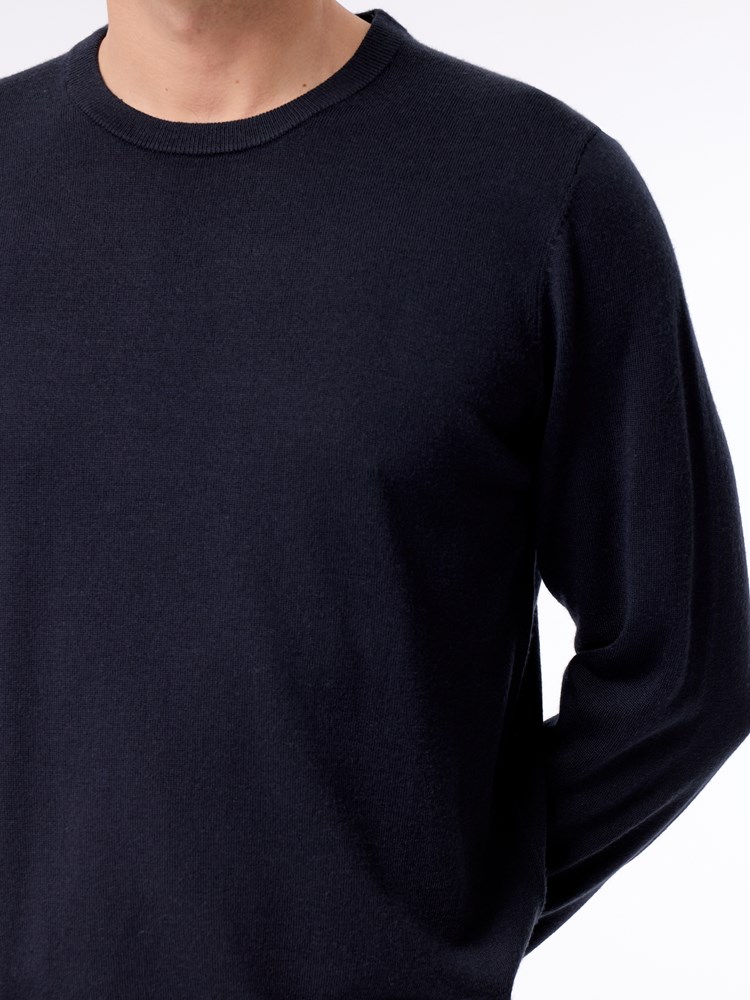 Merino strikkegenser Merino strikkegenser C27 Dark Navy 16.jpg_
