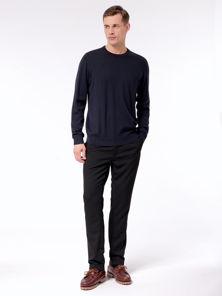Merino strikkegenser Merino strikkegenser C27 Dark Navy 2.jpg_