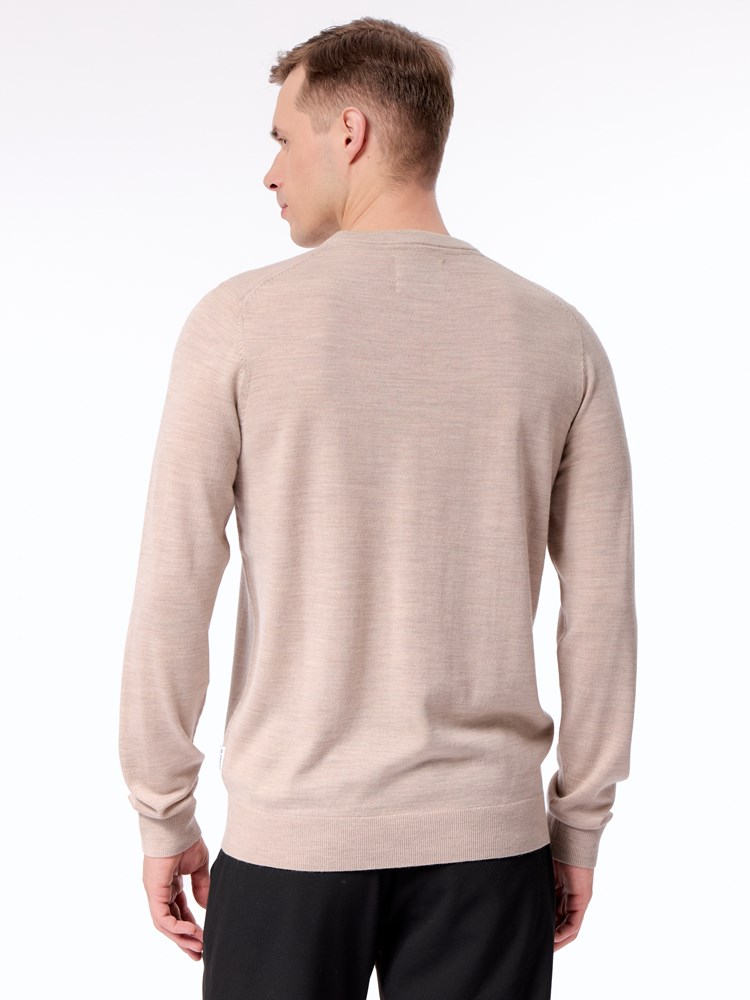 Merino strikkegenser Merino strikkegenser S88 Simply taup 8.jpg_Back||Back