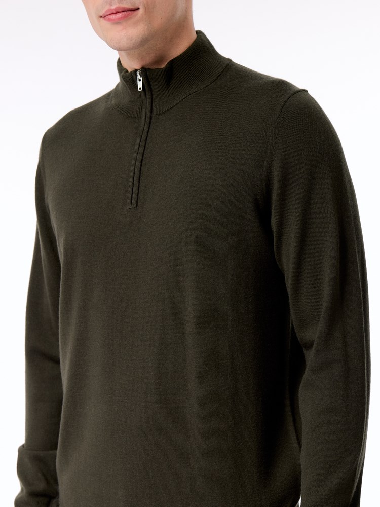 Merino zip neck strikkegenser Merino zip neck strikkegenser S11 chimera mel 18.jpg_