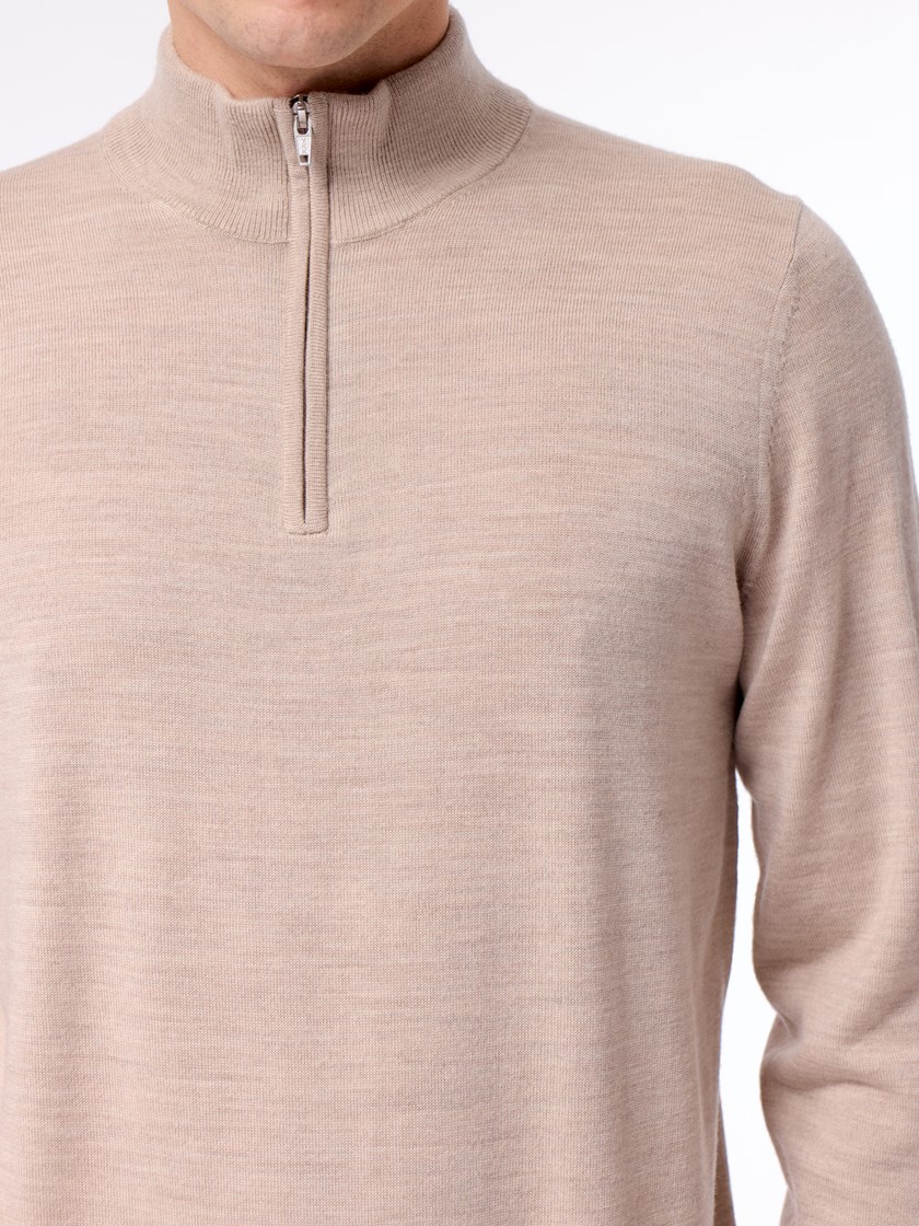 7511974 S88 Merino zip neck strikkegenser S88 Simply Taupe 16.jpg_