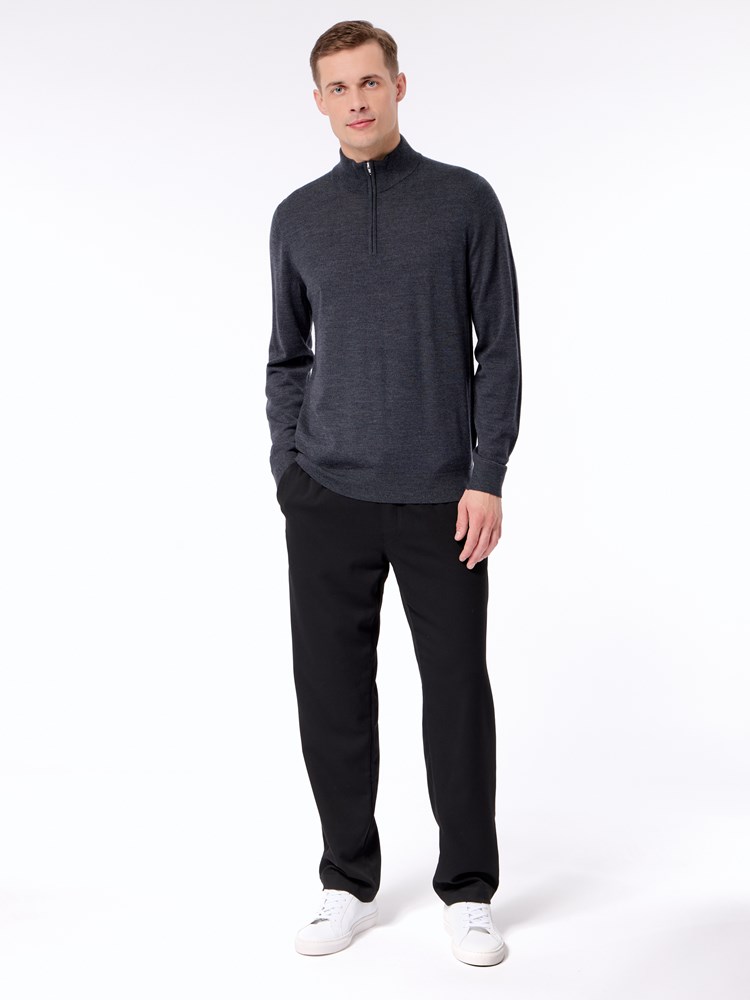Merino zip neck strikkegenser Merinos zip neck strikkegenser S06 Black Oyste 7.jpg_