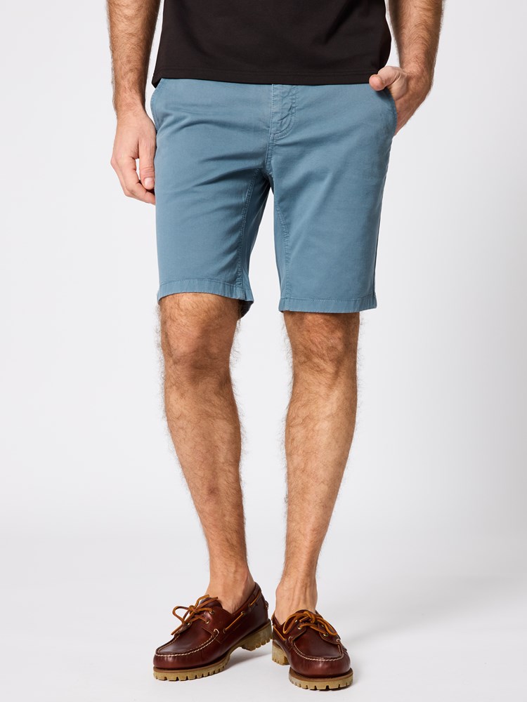 Regular str. twill bermuda Regular straight twill bermuda blå 16_Regular str. twill bermuda IFI.jpg_