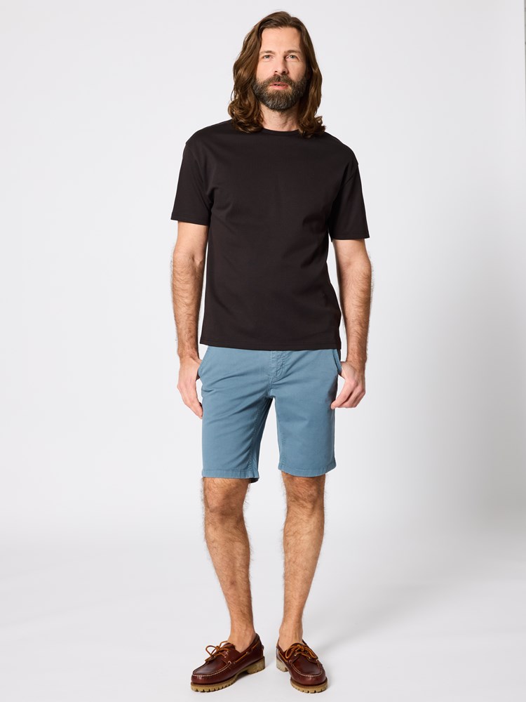 Regular str. twill bermuda Regular straight twill bermuda blå 6_Regular str. twill bermuda IFI.jpg_