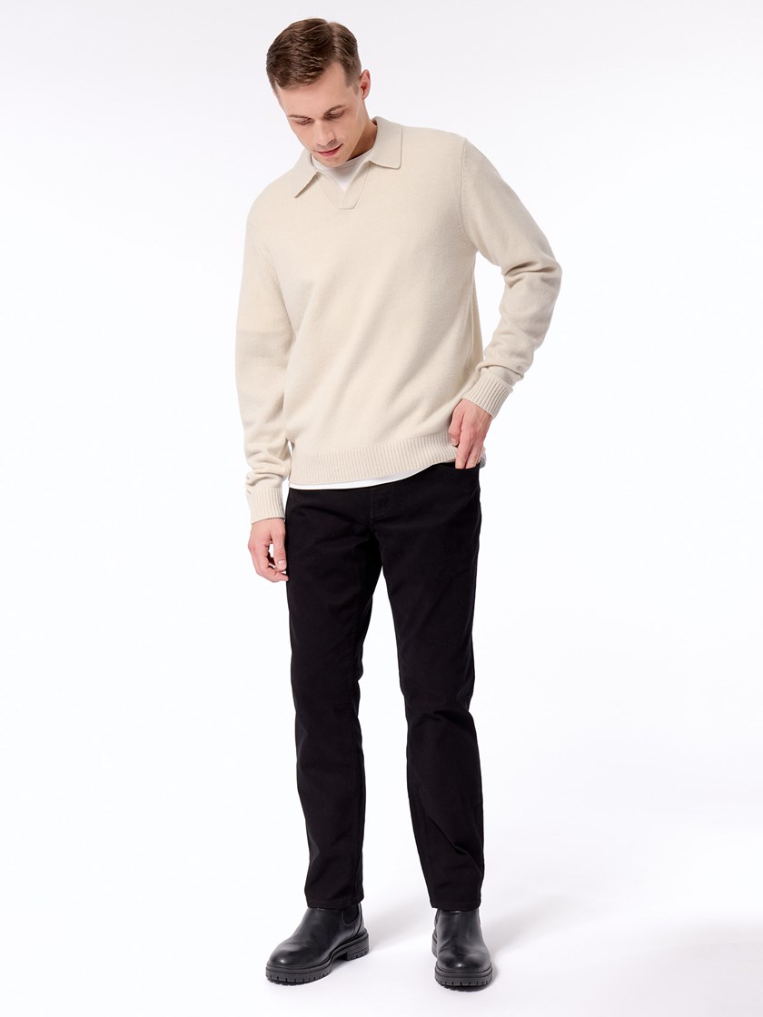 7511984 S10 Sigurd polo genser med ull S10 white swan 5_Sigurd pologenser med ull S10.jpg_