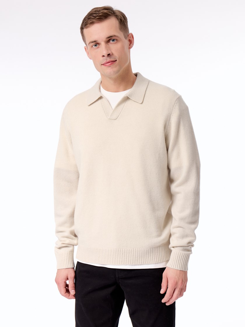 7511984 S10 Sigurd polo genser med ull S10 white swan 7_Sigurd pologenser med ull S10.jpg_