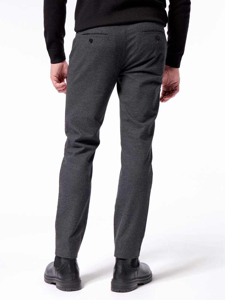 Slim melange suit pant Slim melange suit pant ID9  charcole 27.jpg_Back||Back