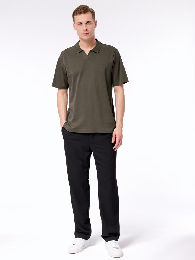 Tomas polo t-skjorte Thomas polo t-skjorte I7T Black Olive 2_Tomas polo t-skjorte I7T.jpg_